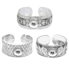 Alloy pattern wide bracelet fit 20MM  Snaps button jewelry wholesale