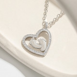 Heart shaped Mother's Day gift footprint of love baby love footprint necklace