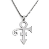 Stainless Steel Cross Couple Love Symbol Pendant Necklace