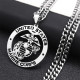 Stainless Steel US Marine Corps Medal Pendant Necklace