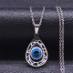 Stainless Steel Devil's Eye Pendant Necklace