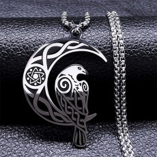 Stainless Steel owl Pendant Necklace