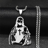 Stainless steel cross pendant necklace