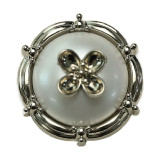 22MM Metal Clover flower snap button charms