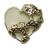 25MM Metal love snap button charms