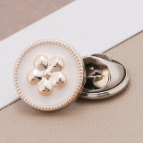 10pcs/lot 12MM Neckline anti slip pearl flower drop alloy button sewn button coat sweater shirt cardigan decorative button detachable button brooch