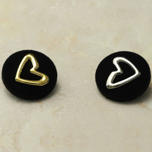 22MM Metal love snap button charms