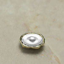 22MM Metal flower snap button charms