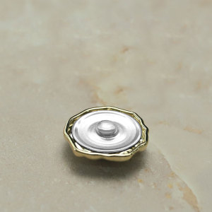 22MM Metal flower snap button charms