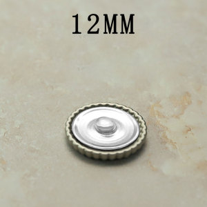 12MM Metal pearl flower snap button charms