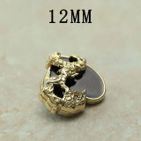 12MM Metal love snap button charms