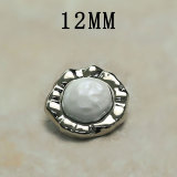 12MM Metal flower snap button charms