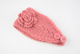 Warm Camellia Flower Headband Knitted Woolen Hair Band Ear Protector Headcover Hair Accessories