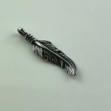 Stainless steel feather pendant