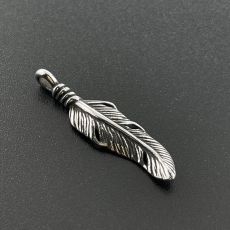 Stainless steel feather pendant