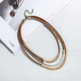 Simple multi-layer alloy exquisite clavicle chain