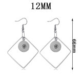 Stainless steel Earrings fit 12MM Snaps button jewelry wholesale