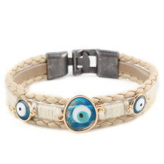 Türkiye Blue Eye Bracelet Fashion Hand woven Leather Rope Bracelet