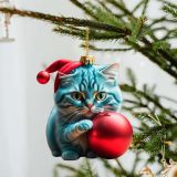 Christmas acrylic creative kitten car pendant backpack pendant Christmas home decoration gift