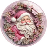 20MM Christmas  Snowman  Santa Claus  Horse  Print glass snap button charms