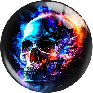 20MM Halloween  Art  skull Print glass snap button charms