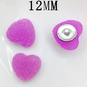 12MM Simulated Soft Candy Cartoon with Five Point Star Heart resin snap button charms