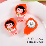 20MM Andersen's Fairy Tales Princess Prince Resin snap button charms