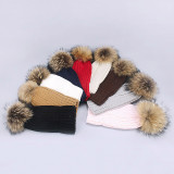 Winter Children's Plunger Ball Baby Knitted Hat Warm Hat fit 20MM Snaps button jewelry wholesale