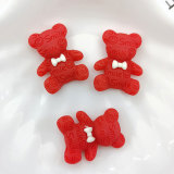 20MM Cartoon doll letter bear Resin snap button charms