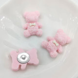 20MM Cartoon doll letter bear Resin snap button charms