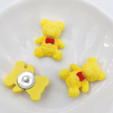 20MM Cartoon doll letter bear Resin snap button charms