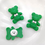 20MM Cartoon doll letter bear Resin snap button charms