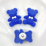 20MM Cartoon doll letter bear Resin snap button charms