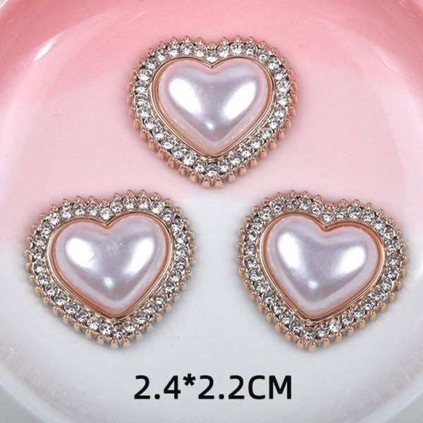 20MM Pearl Love Resin snap button charms