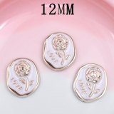 12MM Rose Emblem resin snap button charms