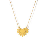 Stainless steel sunflower necklace