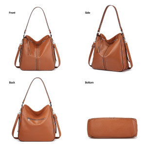 Leather Fashion Trend Large Capacity One Shoulder Tote Bun Mother Bag Casual Crossbody Bag