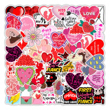 50 Valentine's Day graffiti stickers, balance car, laptop, computer decoration stickers, waterproof stickers