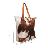 PU Cotton Plush Super Soft Cow Pattern Three Piece Makeup Handbag Fashion One Shoulder Handbag