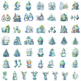 50 green Christmas graffiti stickers, mobile phones, water cups, luggage decoration stickers, children's stickers, waterproof stickers