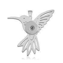 Stainless steel flower bird butterfly Pendant fit 20MM Snaps button jewelry wholesale