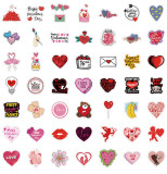 50 Valentine's Day graffiti stickers, balance car, laptop, computer decoration stickers, waterproof stickers