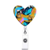 28 styles love Flower Butterfly resin Painted clip telescopic easy pull buckle certificate buckle