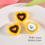 20MM Caramel Biscuits Resin snap button charms