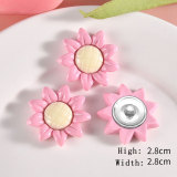 20MM sunflower flowers Resin snap button charms
