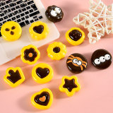 20MM Caramel Biscuits Resin snap button charms