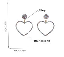 Valentine's Day Love Alloy Rhinestone Earrings