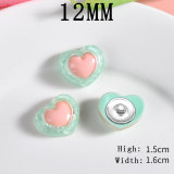 12MM Valentine's Day Love resin  snap button charms