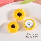 20MM Caramel Biscuits Resin snap button charms