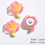 20MM sakura flowers Resin snap button charms